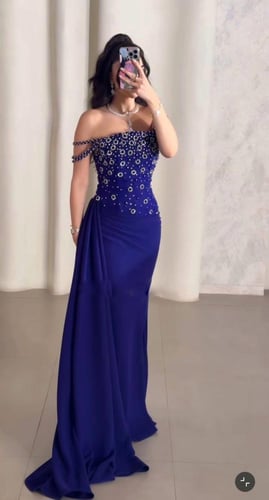 فستان ازرق فخم