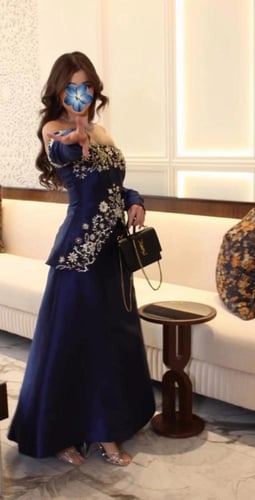 فستان سهره كحلي فخم