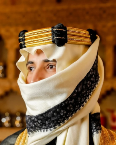 عقال التاسيس رجالي ذهبي مقصب