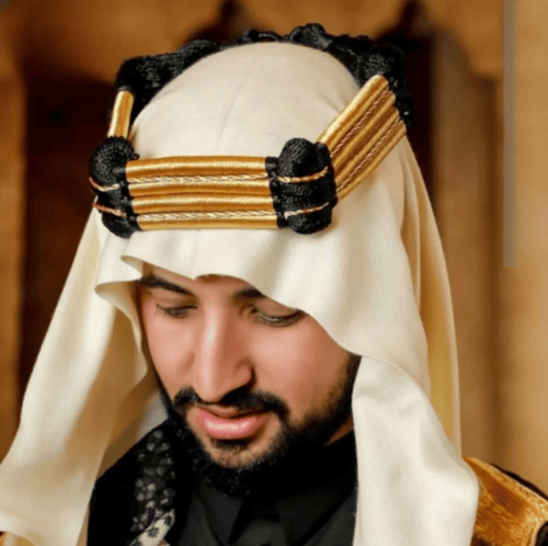 عقال التاسيس رجالي ذهبي مقصب