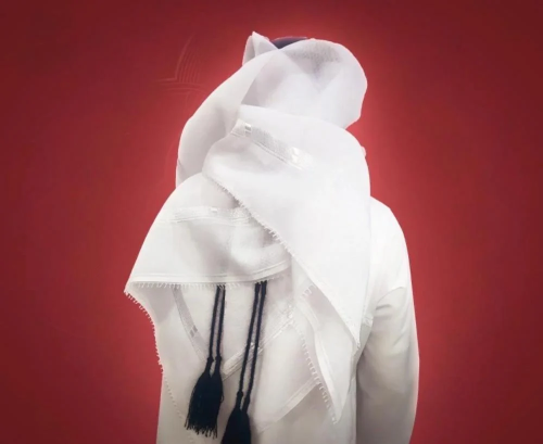 غترة رجالي ابيض مطرز