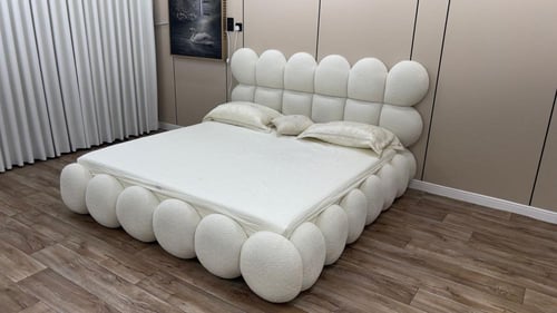 سرير ايفان بلمسة خشبية فاخرة مقاسات والوان متعددة...