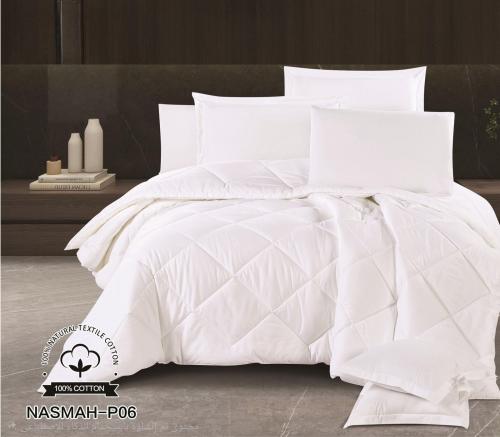 مفرش نفر ونص قطن نسمة 4قطع