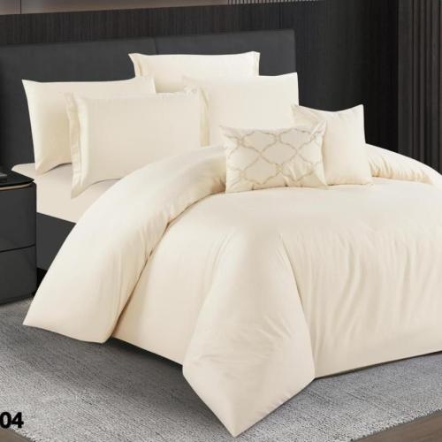 مفرش طوكيو فندقي سادة نفرين 9 قطع