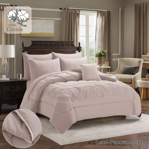 مفرش فندقي نفر ونص قطن النمارق 5قطع فاخر