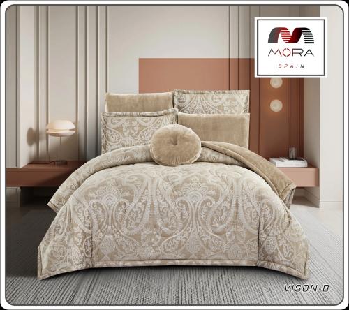 مفرش مورا شتوي صيفي وجهين نفر ونص