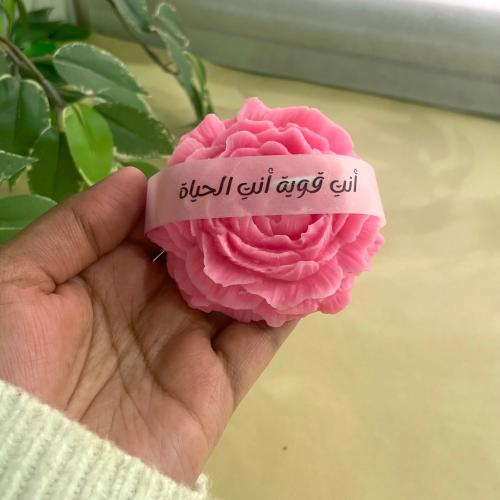 شمعة الجوري بثيم اكتوبر الوردي