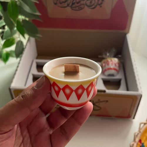 شمعة فنجان القهوة بثيم رمضان