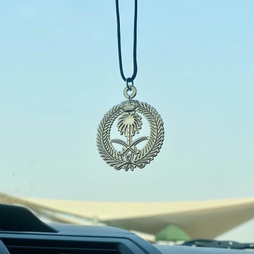 تعليقة معدنية | سيفين ونخلة فضي