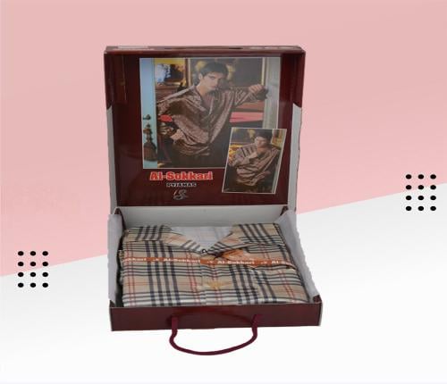 بجامة حرير رجالي 5 قطع 3924