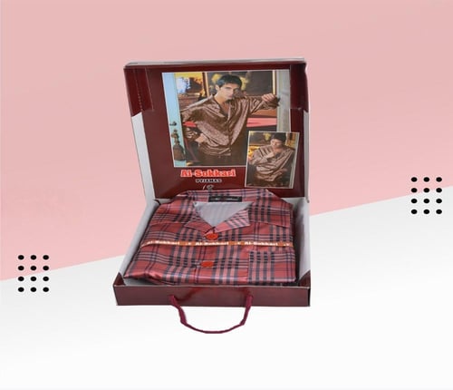 بجامة حرير رجالي 5 قطع 3924