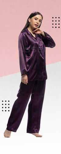 بجامة عرايسي ساتان كم كامل 3041