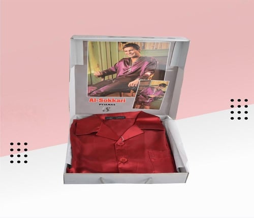 بجامة حرير رجالي 5 قطع 3988