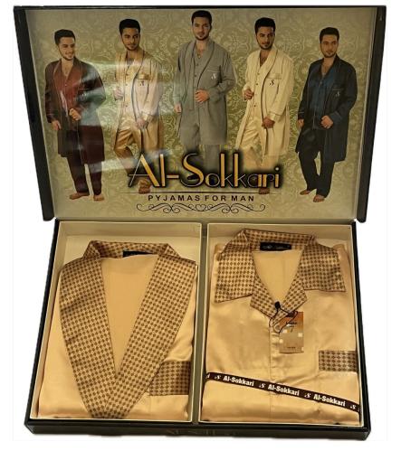 بجامة حرير رجالي 5 قطع 4112