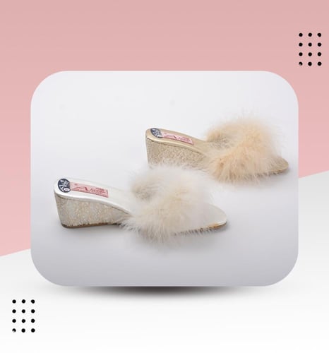 شبشب عرايسي كعب وسط بريش 4134