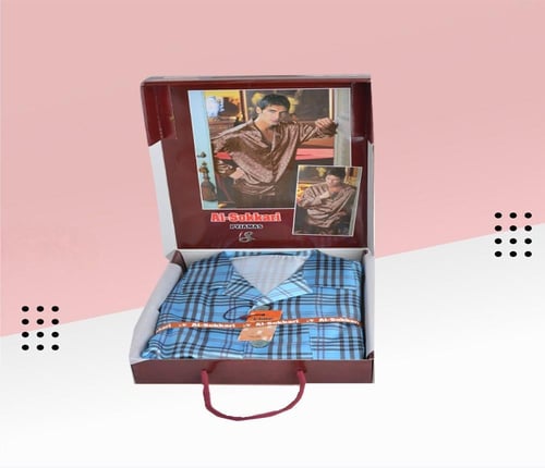 بجامة حرير رجالي 5 قطع 3924