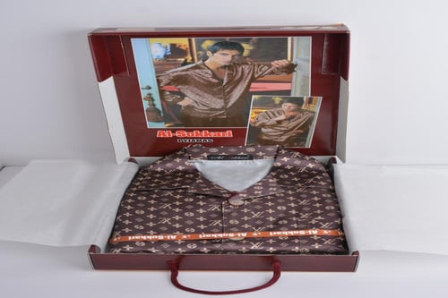 بجامة حرير رجالي 5 قطع 4110