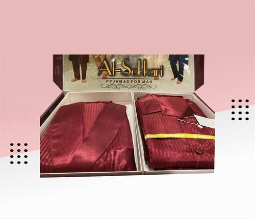 بجامة حرير رجالي 5 قطع 4109