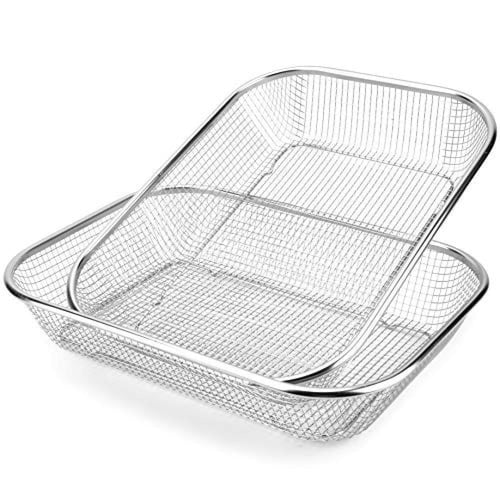 سلة شبك مستطيل استيل 36*26 سم