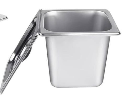 حاوية طعام GN 1/6 - ستانلس ستيل