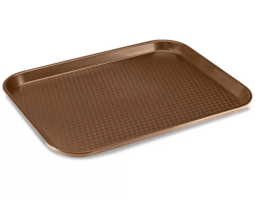 صينية خدمة بلاستيك 14*18 بني