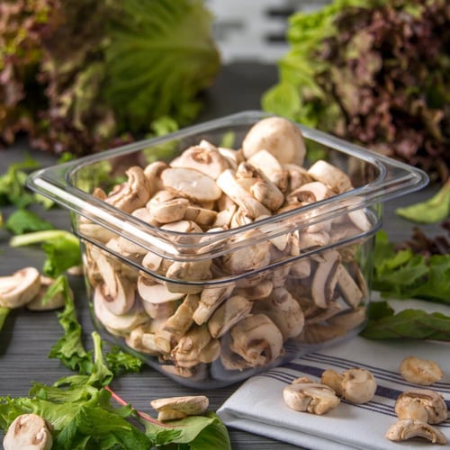 حوض شفاف مع الغطاء 1/6, العمق 4 انش