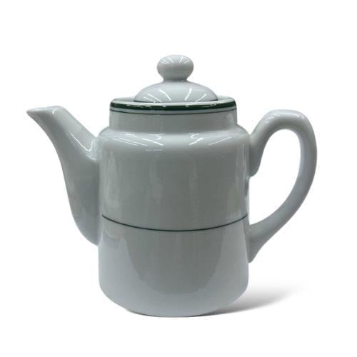 ابريق شاهي طولي خط اخضر 750 مل