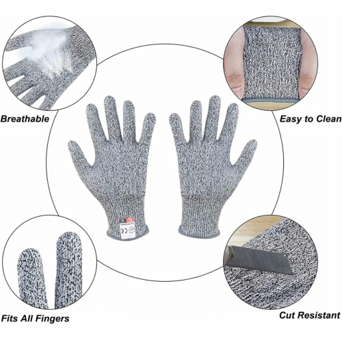 قفاز مقاوم للقطع وامن لليد يوفر حماية من المستوى 5...