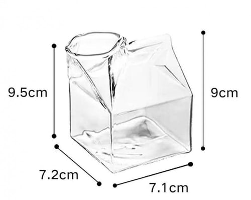 كاس حليب زجاج 400مل