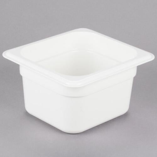 حوض خدمة ميلامين ابيض GN TRAY 1/6 10 CM