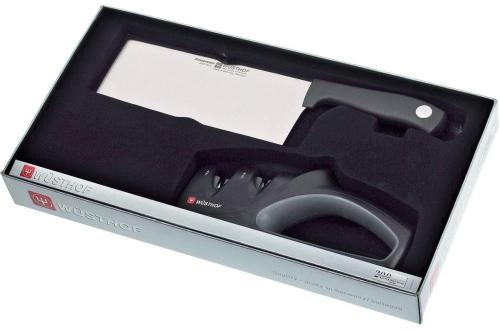 Wüsthof SilverPoint طقم سكين طراز صيني + مسن