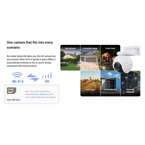 إيزفيز EB8 برو 4G – كاميرا ذكية بدقة 4K وبطارية تع...