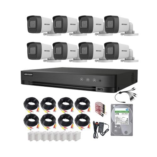 نظام مراقبة هيكفيجن 8 كاميرات 2 ميجابكسل مع DVR 8...
