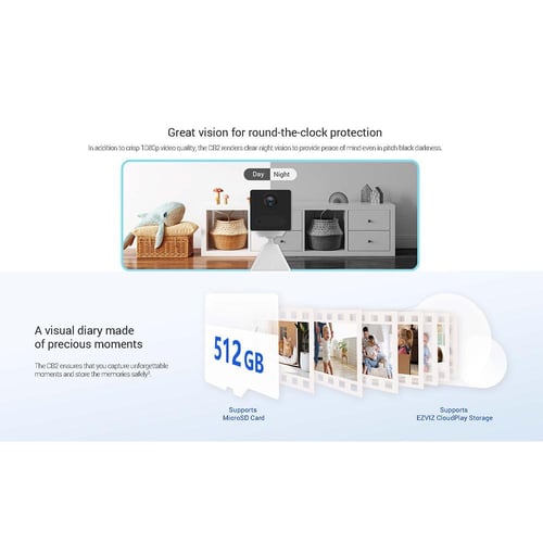 EZVIZ CB2 كاميرا داخلية لاسلكية بدقة 2 ميجابكسل –...