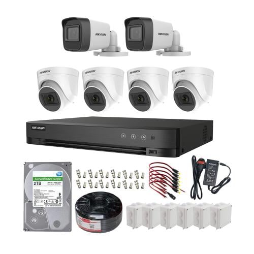 نظام مراقبة هيكفيجن 6 كاميرات (2 خارجي + 4 داخلي)...