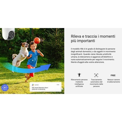 كاميرا EZVIZ H8c بدقة 1080p متحركة (Pan Tilt) خارج...