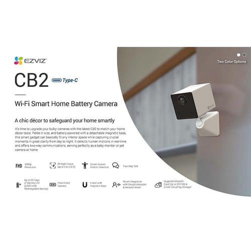 EZVIZ CB2 كاميرا داخلية لاسلكية بدقة 2 ميجابكسل –...