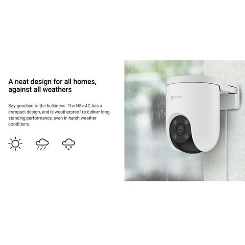 كاميرا EZVIZ H8c بدقة 3 ميجابكسل 4G بان & تيلت بدق...