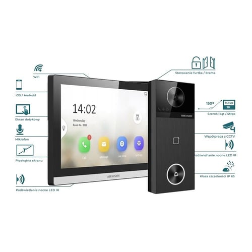 انتركم هيكفيجن DS-KIS610-P بشاشة داخلية وكاميرا خا...