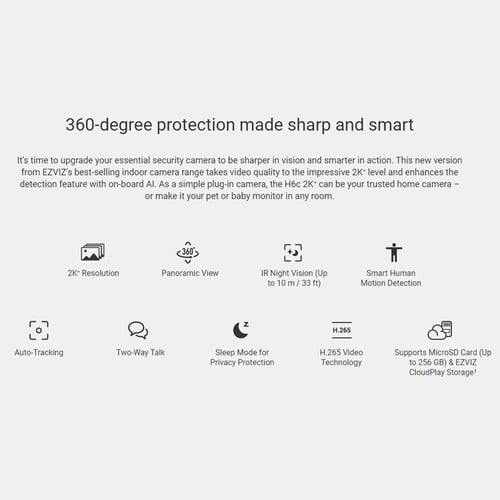 إزفيز CS-H6C برو – كاميرا واي فاي ذكية داخلية بدقة...