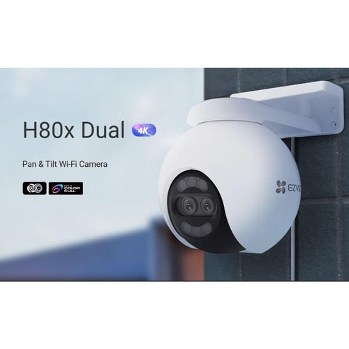 كاميرا EZVIZ H80x Dual 4K – خارجية، عدستين، واي فا...