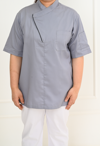 بالطو شيف رمادي فاتح Light Grey Chef Coat