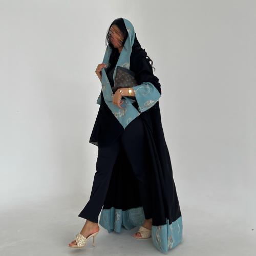 Tiffany crepe abaya with Tifani edges