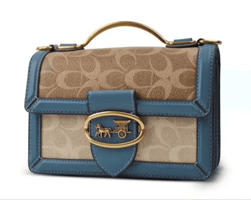 شنط الكتف فخمة,حقيبة يد كلاسيكية بألوان متباينة ،...