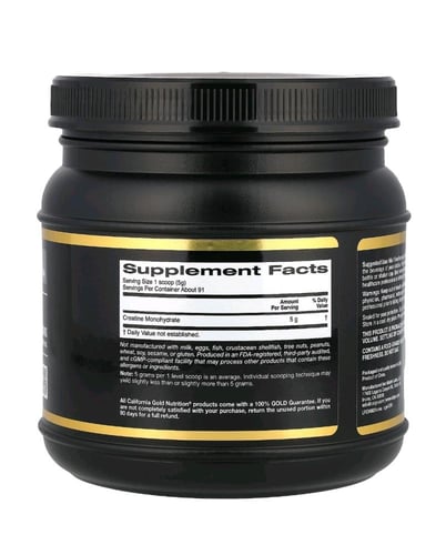 كرياتين مونوهيدرات، 454 جرام، من كاليفورنيا جولد ن...
