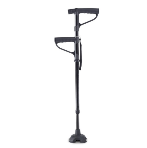 عكاز مع مساعد نهوض بقاعدة رباعية موديل FST812B