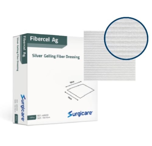 ضماد سيلفر مقاس 10 * 10 رقم Fibercel Ag 400203