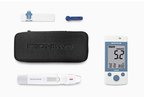 جهاز قياس نسبة الجلوكوز في الدم، لون ازرق ، من باي...