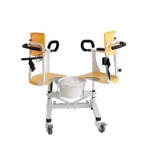 كرسي حمام لكبار السن ينفتح من الخلف - مع رافعة مري...