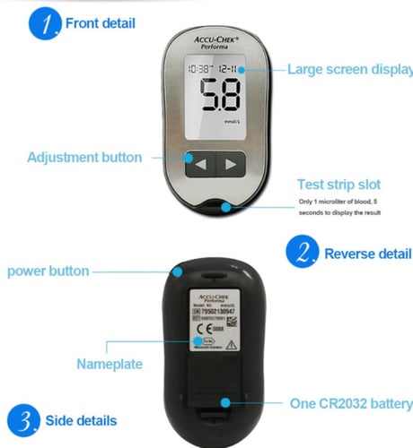 جهاز قياس بدون الشرائط نسبه السكر في الدم اكيو تشي...